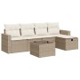 Juego de sofás jardín con cojines 6 pzas ratán sintético beige en Conjuntos de jardín | Comprar online en Foru.es