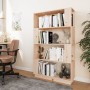 Estantería/divisor de espacios madera maciza pino 80x25x132 cm de vidaXL, Librerías y estanterías - Ref: Foro24-814059, Preci...