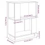 Estantería/divisor de espacios madera pino negro 51x25x70 cm de vidaXL, Librerías y estanterías - Ref: Foro24-814033, Precio:...