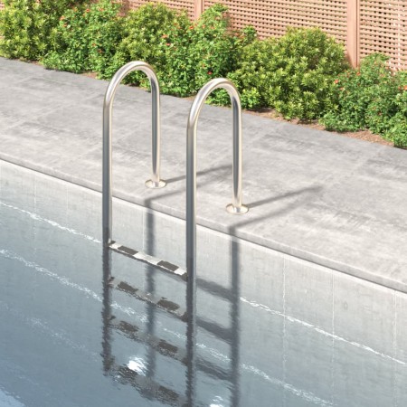 Escalera para piscina acero inoxidable 304 54x38x184,5 cm de vidaXL, Escaleras y rampas de piscina - Ref: Foro24-93453, Preci...