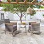Juego de comedor para jardín 3 piezas ratán sintético gris de vidaXL, Conjuntos de jardín - Ref: Foro24-3098026, Precio: 161,...