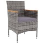 Juego de comedor para jardín 3 piezas ratán sintético gris de vidaXL, Conjuntos de jardín - Ref: Foro24-3098026, Precio: 161,...