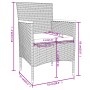 Juego de comedor para jardín 3 piezas ratán sintético gris de vidaXL, Conjuntos de jardín - Ref: Foro24-3098026, Precio: 161,...