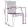 Juego de comedor para jardín 3 piezas ratán sintético gris de vidaXL, Conjuntos de jardín - Ref: Foro24-3098029, Precio: 122,...