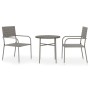 Juego de comedor para jardín 3 piezas ratán sintético gris de vidaXL, Conjuntos de jardín - Ref: Foro24-3098034, Precio: 85,7...