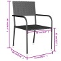 Juego de comedor para jardín 3 piezas ratán sintético gris de vidaXL, Conjuntos de jardín - Ref: Foro24-3098034, Precio: 85,7...