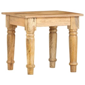 Mesa auxiliar de madera maciza de mango 43x43x40 cm en Mesas auxiliares | Comprar online en Foru.es