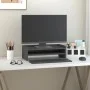Soporte para monitor madera maciza de pino gris 50x24x16 cm de vidaXL, Bases y elevadores para ordenadores - Ref: Foro24-8139...