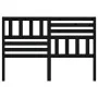 Cabecero de cama madera maciza de pino negro 126x4x100 cm de vidaXL, Cabeceros y pies de cama - Ref: Foro24-814138, Precio: 4...
