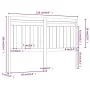 Cabecero de cama madera maciza de pino 126x4x100 cm de vidaXL, Cabeceros y pies de cama - Ref: Foro24-814084, Precio: 35,42 €...