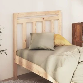 Solid pine wood bed headboard 106x4x100 cm by vidaXL, Headboards and footboards - Ref: Foro24-814079, Price: 34,36 €, Discoun...