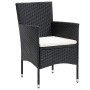 Juego de comedor para jardín 3 piezas ratán sintético negro de vidaXL, Conjuntos de jardín - Ref: Foro24-3098022, Precio: 150...