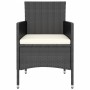 Juego de comedor para jardín 3 piezas ratán sintético negro de vidaXL, Conjuntos de jardín - Ref: Foro24-3098022, Precio: 150...