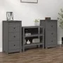 Aparadores 2 uds madera maciza de pino gris 40x35x80 cm de vidaXL, Aparadores - Ref: Foro24-813744, Precio: 97,07 €, Descuent...