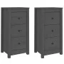 Aparadores 2 uds madera maciza de pino gris 40x35x80 cm de vidaXL, Aparadores - Ref: Foro24-813744, Precio: 97,07 €, Descuent...