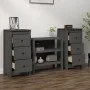 Aparadores 2 uds madera maciza de pino gris 40x35x80 cm de vidaXL, Aparadores - Ref: Foro24-813744, Precio: 97,07 €, Descuent...