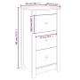 Aparadores 2 uds madera maciza de pino gris 40x35x80 cm de vidaXL, Aparadores - Ref: Foro24-813744, Precio: 97,07 €, Descuent...