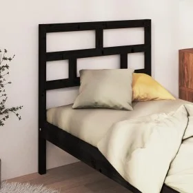 Solid black pine wood bed headboard 96x4x100 cm by vidaXL, Headboards and footboards - Ref: Foro24-814178, Price: 27,33 €, Di...