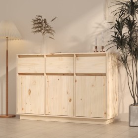 Aparador de madera maciza de pino 110x34x75 cm de vidaXL, Aparadores - Ref: Foro24-813814, Precio: 163,05 €, Descuento: %