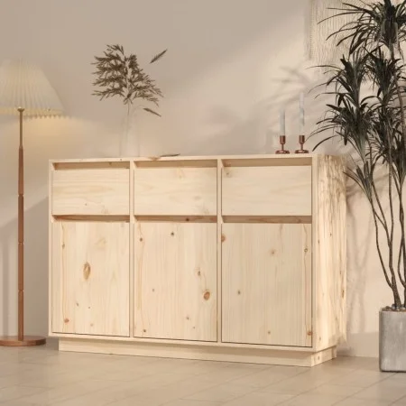 Aparador de madera maciza de pino 110x34x75 cm de vidaXL, Aparadores - Ref: Foro24-813814, Precio: 160,31 €, Descuento: %