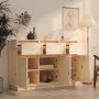 Aparador de madera maciza de pino 110x34x75 cm de vidaXL, Aparadores - Ref: Foro24-813814, Precio: 163,05 €, Descuento: %