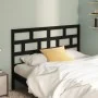 Cabecero de cama madera maciza de pino negro 141x4x100 cm de vidaXL, Cabeceros y pies de cama - Ref: Foro24-814193, Precio: 4...