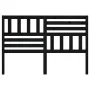 Cabecero de cama madera maciza de pino negro 146x4x100 cm de vidaXL, Cabeceros y pies de cama - Ref: Foro24-814148, Precio: 4...
