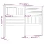 Cabecero de cama madera maciza de pino negro 146x4x100 cm de vidaXL, Cabeceros y pies de cama - Ref: Foro24-814148, Precio: 4...