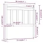 Bettkopfteil aus massivem Kiefernholz, 81 x 4 x 100 cm von vidaXL, Kopf- und Fußteile - Ref: Foro24-814069, Preis: 27,67 €, R...