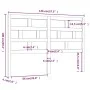Cabecero de cama madera maciza de pino 146x4x100 cm de vidaXL, Cabeceros y pies de cama - Ref: Foro24-814194, Precio: 47,53 €...