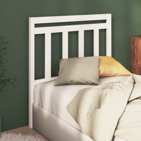 Cabecero de cama madera maciza de pino blanco 96x4x100 cm de vidaXL, Cabeceros y pies de cama - Ref: Foro24-814075, Precio: 4...
