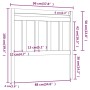 Cabecero de cama madera maciza de pino blanco 96x4x100 cm de vidaXL, Cabeceros y pies de cama - Ref: Foro24-814075, Precio: 4...