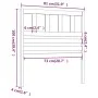 Cabecero de cama madera maciza de pino blanco 81x4x100 cm de vidaXL, Cabeceros y pies de cama - Ref: Foro24-814120, Precio: 3...