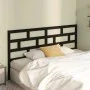 Cabecero de cama madera maciza de pino negro 206x4x100 cm de vidaXL, Cabeceros y pies de cama - Ref: Foro24-814218, Precio: 4...