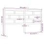 Cabecero de cama madera maciza de pino negro 206x4x100 cm de vidaXL, Cabeceros y pies de cama - Ref: Foro24-814218, Precio: 4...