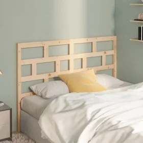 Cabecero de cama madera maciza de pino 126x4x100 cm de vidaXL, Cabeceros y pies de cama - Ref: Foro24-814184, Precio: 39,52 €...