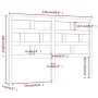 Solid pine wood bed headboard 126x4x100 cm by vidaXL, Headboards and footboards - Ref: Foro24-814184, Price: 39,52 €, Discoun...