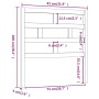 Cabecero de cama madera maciza de pino 81x4x100 cm de vidaXL, Cabeceros y pies de cama - Ref: Foro24-814169, Precio: 32,32 €,...
