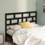 Cabecero de cama madera maciza de pino negro 146x4x100 cm de vidaXL, Cabeceros y pies de cama - Ref: Foro24-814198, Precio: 3...