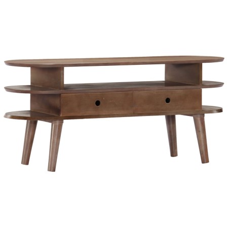 Mueble para TV de madera maciza de acacia 110x35x50 cm en Armarios y almacenamiento | Comprar online en Foru.es
