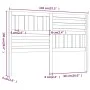 Bettkopfteil aus massivem Kiefernholz, 146 x 4 x 100 cm von vidaXL, Kopf- und Fußteile - Ref: Foro24-814144, Preis: 40,11 €, ...