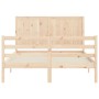 Estructura de cama con cabecero madera maciza 120x200 cm de vidaXL, Camas y somieres - Ref: Foro24-3194501, Precio: 122,36 €,...