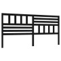 Cabecero de cama madera maciza de pino negro 206x4x100 cm de vidaXL, Cabeceros y pies de cama - Ref: Foro24-814168, Precio: 7...