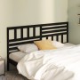 Cabecero de cama madera maciza de pino negro 206x4x100 cm de vidaXL, Cabeceros y pies de cama - Ref: Foro24-814168, Precio: 7...