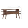 Mueble para TV de madera maciza de acacia 110x35x50 cm en Armarios y almacenamiento | Comprar online en Foru.es