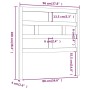 Cabecero de cama madera maciza de pino 96x4x100 cm de vidaXL, Cabeceros y pies de cama - Ref: Foro24-814174, Precio: 33,90 €,...