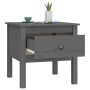 Mesa auxiliar de madera maciza de pino gris 50x50x49 cm de vidaXL, Mesas auxiliares - Ref: Foro24-813798, Precio: 39,65 €, De...