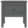 Mesa auxiliar de madera maciza de pino gris 50x50x49 cm de vidaXL, Mesas auxiliares - Ref: Foro24-813798, Precio: 39,65 €, De...