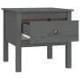 Mesa auxiliar de madera maciza de pino gris 50x50x49 cm de vidaXL, Mesas auxiliares - Ref: Foro24-813798, Precio: 39,65 €, De...