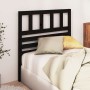 Cabecero de cama madera maciza de pino negro 81x4x100 cm de vidaXL, Cabeceros y pies de cama - Ref: Foro24-814123, Precio: 42...
